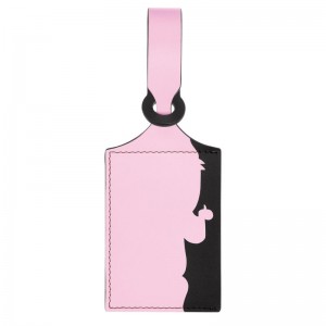 Accesorios long champ LGP Travel Luggage tag Leather Mujer Rosas | COIL8172