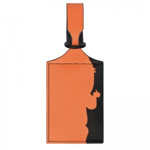 Accesorios long champ LGP Travel Luggage tag Leather Hombre Naranjas | COLI9275