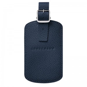 Accesorios long champ Le FoulonnÉ Luggage tag Leather Mujer Azul Marino | COLI8183