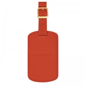 Accesorios long champ Le FoulonnÉ Luggage tag Leather Mujer Paprika | CONW8189