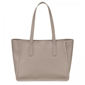 Bolsa De Hombro long champ Le FoulonnÉ L Tote Leather Mujer Turtledove | COWN7539