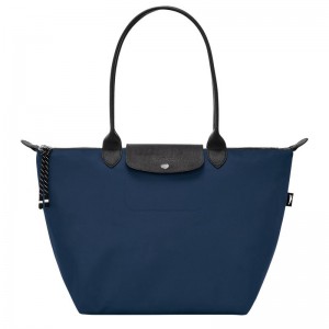 Bolsa De Hombro long champ Le Pliage Energy L Tote Recycled canvas Mujer Azul Marino | COXY7509