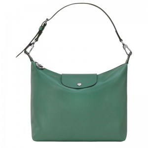 Bolsa De Hombro long champ Le Pliage Xtra M Hobo Leather Mujer Sage | COVR7518