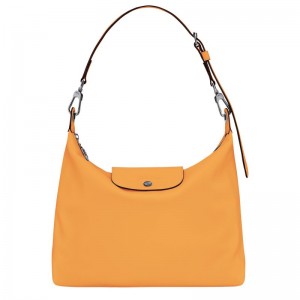 Bolsa De Hombro long champ Le Pliage Xtra M Hobo Leather Mujer Albaricoque | COZU7521