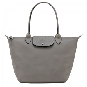 Bolsa De Hombro long champ Le Pliage Xtra M Tote Leather Mujer Turtledove | COLI7559