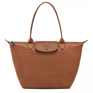 Bolsa De Hombro long champ Le Pliage Xtra M Tote Leather Mujer Cognac | COCT7562