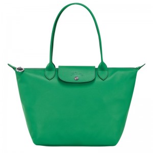 Bolsa De Hombro long champ Le Pliage Xtra M Tote Leather Mujer Verde | COVR7563