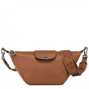 Bolsa De Hombro long champ Le Pliage Xtra XS Crossbody Leather Mujer Cognac | COZU7573