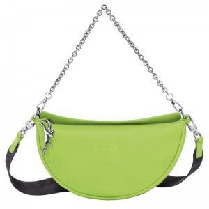 Bolsa De Hombro long champ Smile S Crossbody Leather Mujer Verde Verde Menta | COYX7535