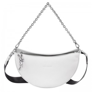 Bolsa De Hombro long champ Smile S Crossbody Leather Mujer Blancas | CORV7537