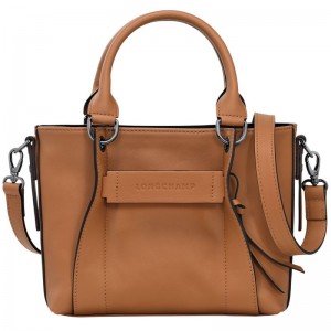 Bolsa de Mano long champ 3D S Leather Mujer Natural | COYX7286