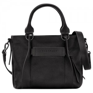 Bolsa de Mano long champ 3D S Leather Mujer Negras | COIL7377