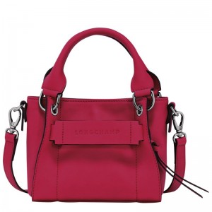 Bolsa de Mano long champ 3D XS Leather Mujer Magenta | COTC7276