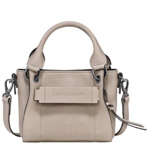 Bolsa de Mano long champ 3D XS Leather Mujer Clay | COPJ7375