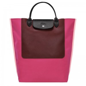 Bolsa de Mano long champ Cabas M Tote Canvas Mujer Magenta | COTC7224