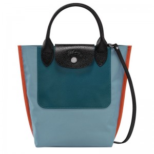 Bolsa de Mano long champ Cabas XS Tote Canvas Hombre Azules | COIL8937