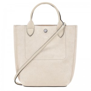 Bolsa de Mano long champ Cabas XS Tote Leather Mujer Linen | CODF7216