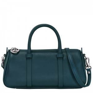 Bolsa de Mano long champ Daylong S Leather Mujer Azules | COOK7272