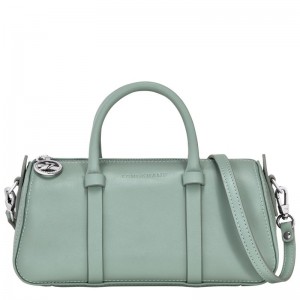 Bolsa de Mano long champ Daylong S Leather Mujer Celadon | COUZ7274