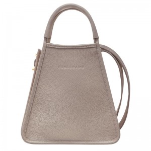 Bolsa de Mano long champ Le FoulonnÉ S Leather Mujer Turtledove | CODF7241