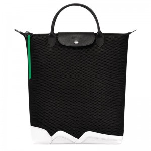 Bolsa de Mano long champ Le Pliage Collection M Tote Canvas Mujer Negras | COMQ7150