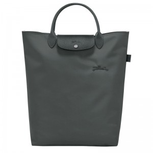 Bolsa de Mano long champ Le Pliage Green M Tote Canvas Mujer Graphite | COSG7165