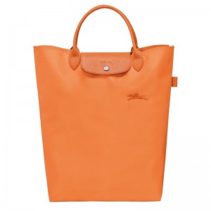 Bolsa de Mano long champ Le Pliage Green M Tote Canvas Mujer Naranjas | COAH7166