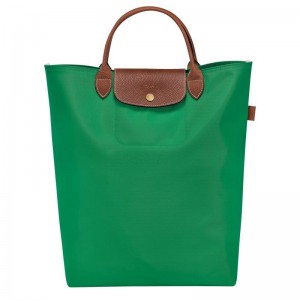 Bolsa de Mano long champ Le Pliage Original M Tote Canvas Mujer Verde | COZU7157