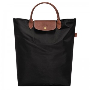 Bolsa de Mano long champ Le Pliage Original M Tote Canvas Mujer Negras | COFD7163