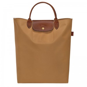 Bolsa de Mano long champ Le Pliage Original M Tote Canvas Hombre Fawn | COTC8897