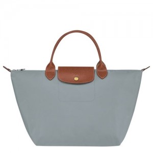 Bolsa de Mano long champ Le Pliage Original M Recycled canvas Mujer Steel | COWN7331