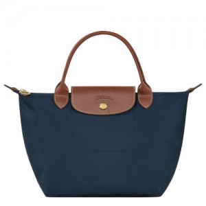 Bolsa de Mano long champ Le Pliage Original S Recycled canvas Mujer Azul Marino | COOK7341