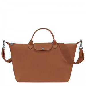 Bolsa de Mano long champ Le Pliage Xtra L Leather Hombre Cognac | COZU8925