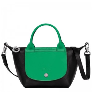 Bolsa de Mano long champ Le Pliage Xtra XS Leather Mujer Verde | COZU7209