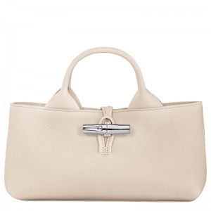 Bolsa de Mano long champ Le Roseau S Leather Mujer Paper | COPJ7290