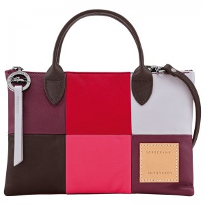 Bolsa de Mano long champ Re-play XS Leather Mujer Eggplant | COUZ7287