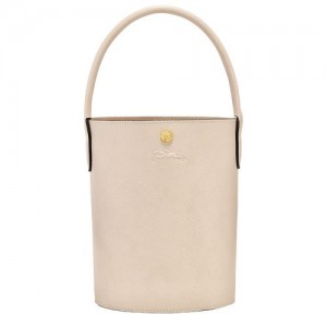 Bolsa de Mano long champ Épure S Bucket Leather Mujer Paper | COGS7370