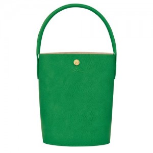 Bolsa de Mano long champ Épure S Bucket Leather Mujer Verde | COFD7371