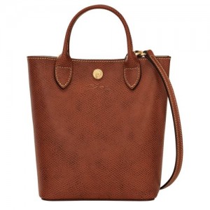 Bolsa de Mano long champ Épure XS Tote Leather Mujer Marrones | COHA7369