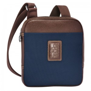 Bolsas Hombro long champ Boxford XS Recycled canvas Hombre Azules | COKO8806