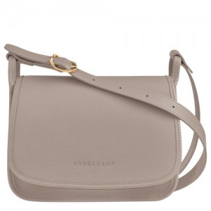 Bolsas Hombro long champ Le FoulonnÉ M Leather Mujer Turtledove | COYX7483