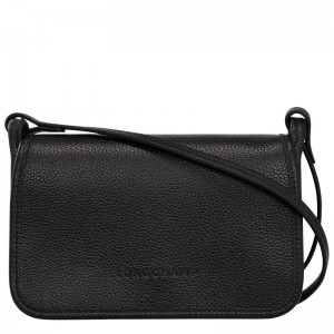 Bolsas Hombro long champ Le FoulonnÉ XS Clutch Leather Mujer Negras | COFD7398