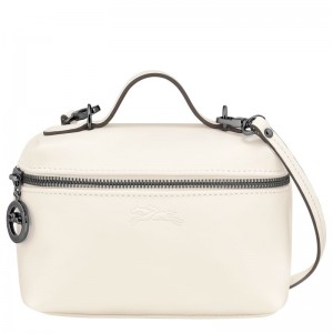 Bolsas Hombro long champ Le Pliage Xtra XS Vanity Cuero Mujer Ecru | COYX7390