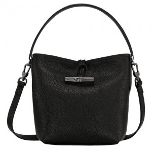 Bolsas Hombro long champ Le Roseau Essential XS Bucket Leather Mujer Negras | COZU7469