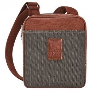 Bolsas Mini long champ Boxford XS Crossbody Recycled canvas Mujer Marrones | CODF7137