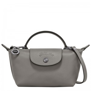 Bolsas Mini long champ Le Pliage Xtra XS Pouch Leather Mujer Turtledove | COZU7105