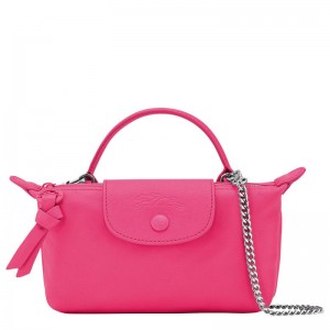 Bolsas Mini long champ Le Pliage Xtra XS Pouch Leather Mujer Rosas | COUZ7118