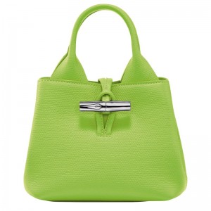 Bolsas Mini long champ Le Roseau XS Handbag Leather Mujer Verde Verde Menta | COYX7078