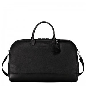 Bolsas de Viaje long champ Le FoulonnÉ M Leather Hombre Negras | COBE9181