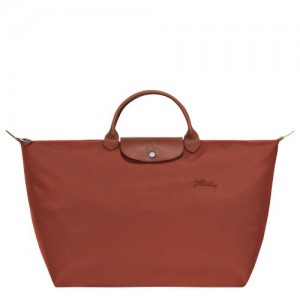 Bolsas de Viaje long champ Le Pliage Green S Recycled canvas Mujer Chestnut | COIL8120